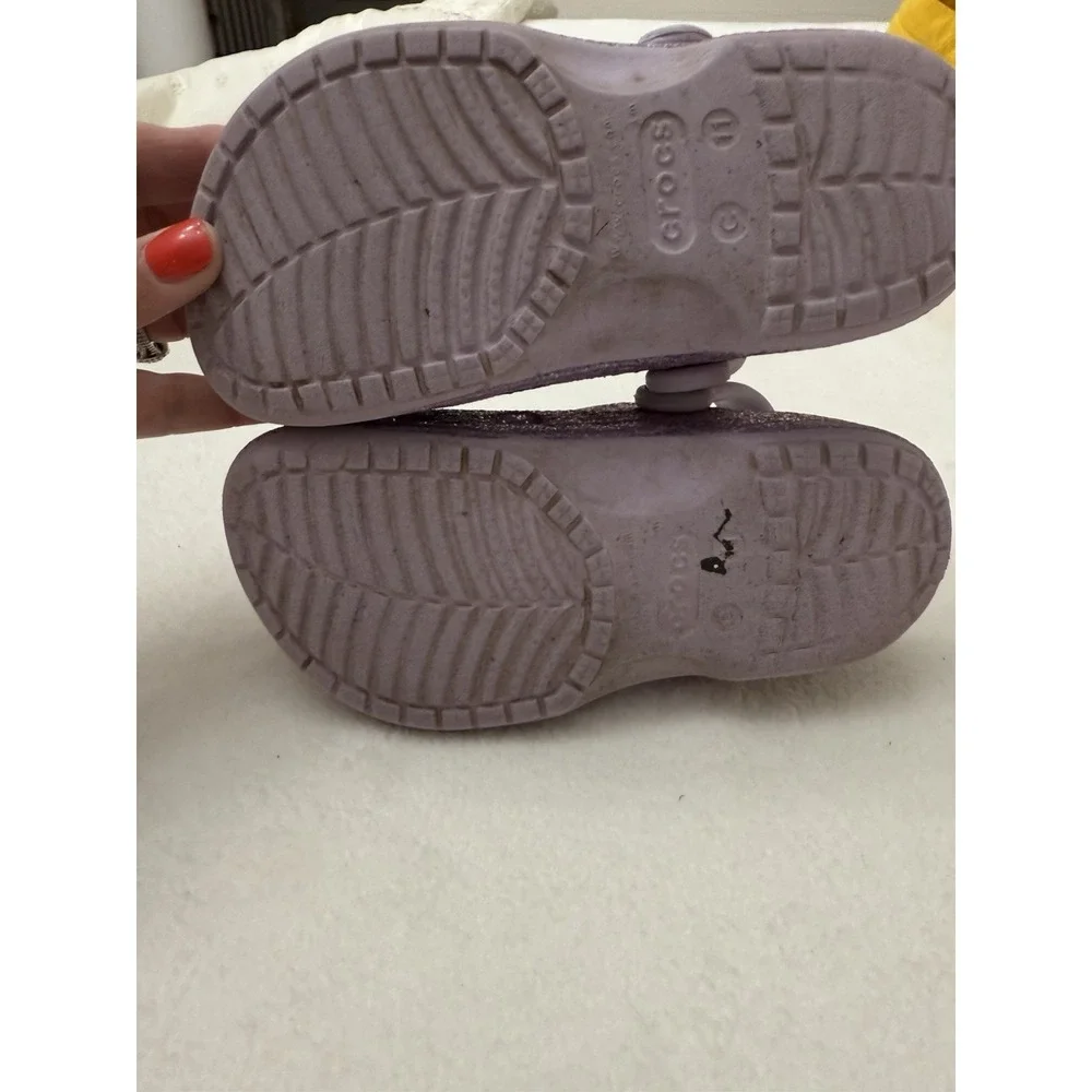 CROCKs Kids Purple Glitter Size 11